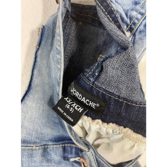 Jordache Overall Dress Denim Butterfly Print - Picture 4 of 4